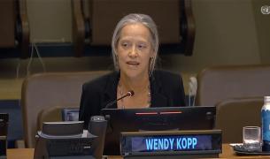 Wendy Kopp speaks at the UN